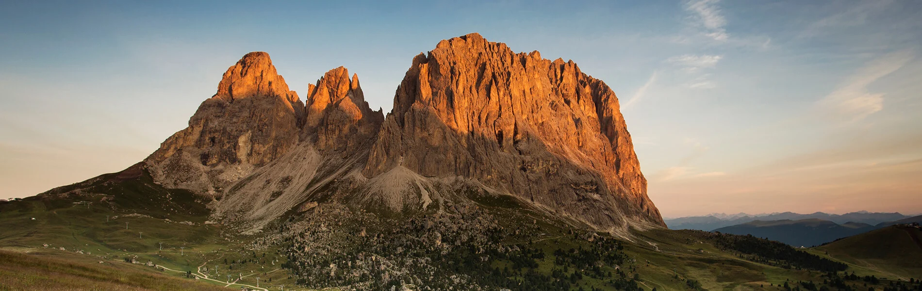 Panorama Dolomiti al tramonto